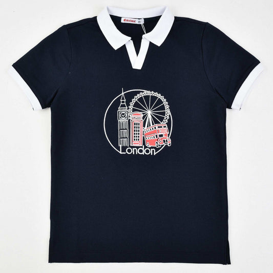 S.S London Print Polo Shirt - Kidichic