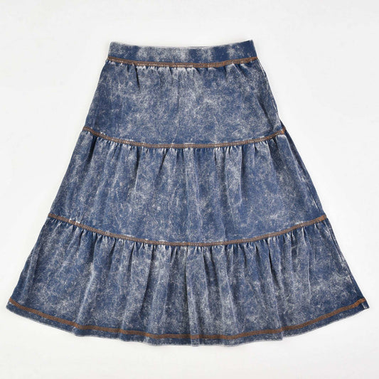 Stone Wash Layers Skirt - Kidichic