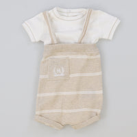 Melange Stripes Knit Baby Set