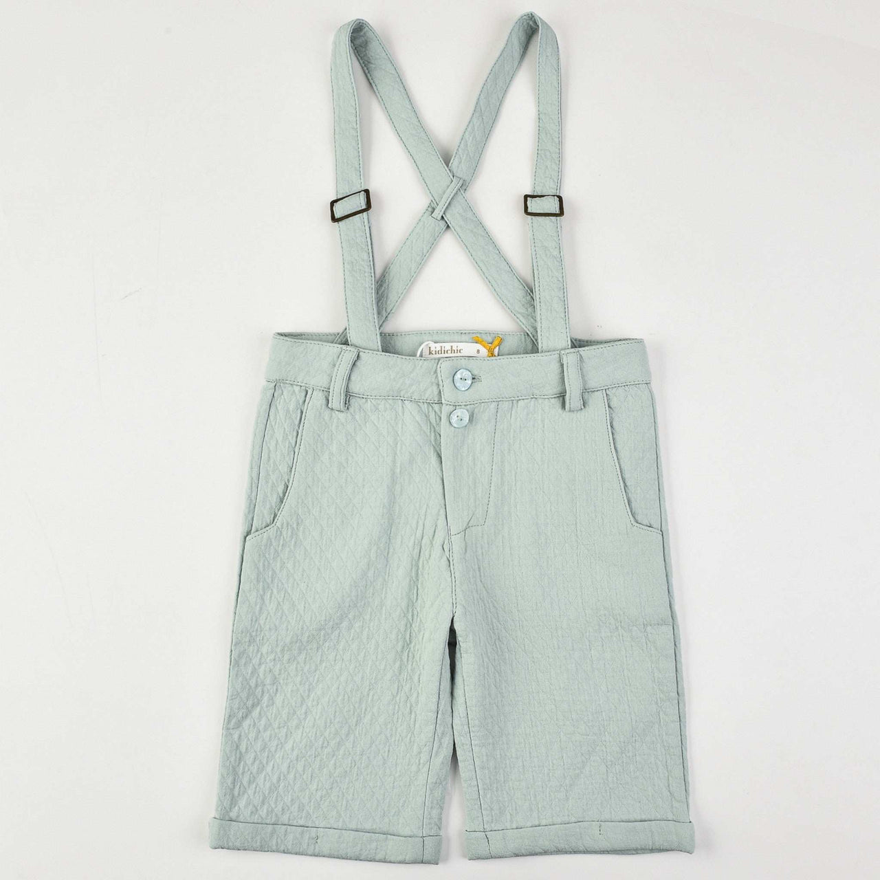 Texture Suspender Shorts - Kidichic