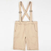 Texture Suspender Shorts - Kidichic