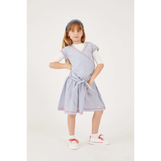 Tied Belt Striped Jumper - Kidichic