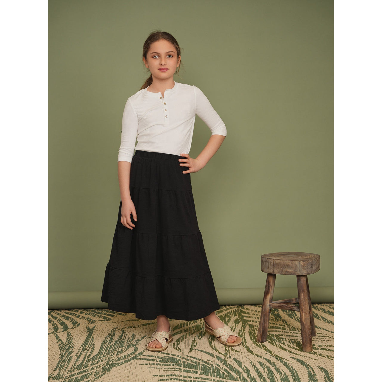 Tiered Maxi Skirt - Kidichic