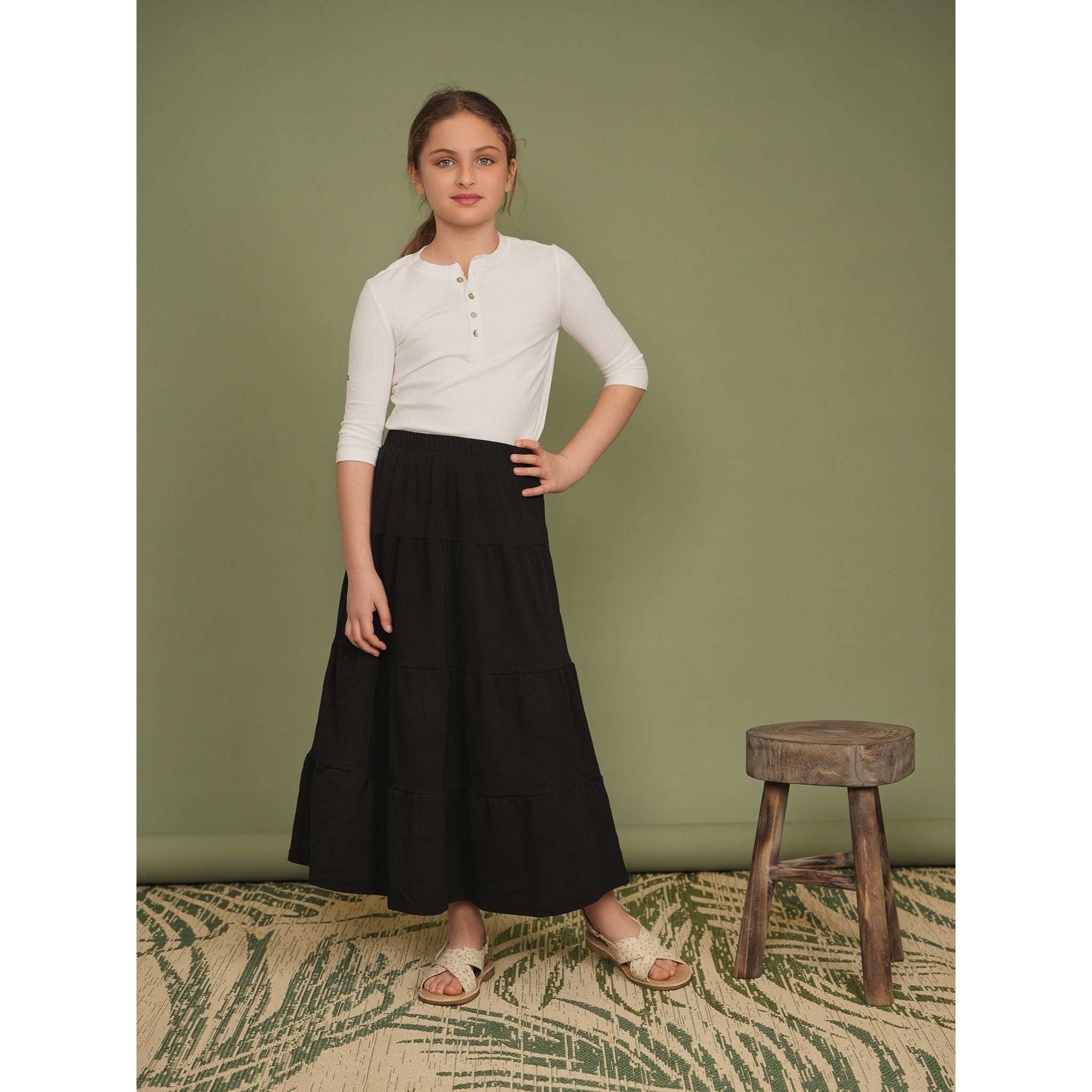 Tiered Maxi Skirt – Kidichic