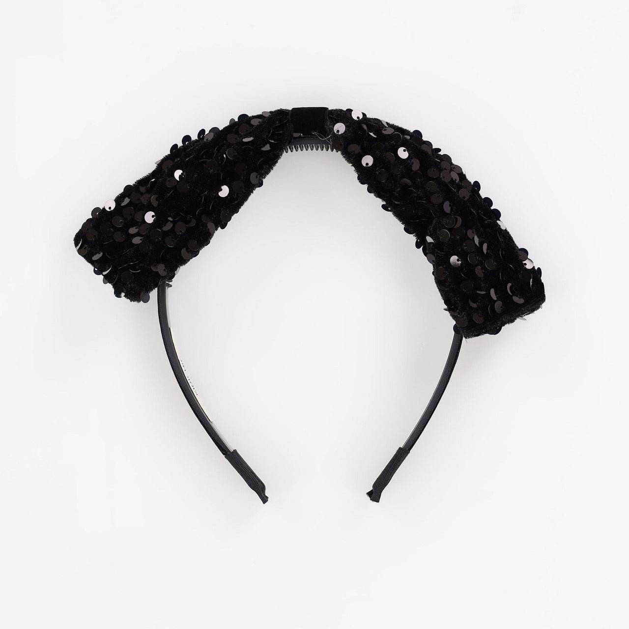 Velvet Sequins Bow Headband - Kidichic