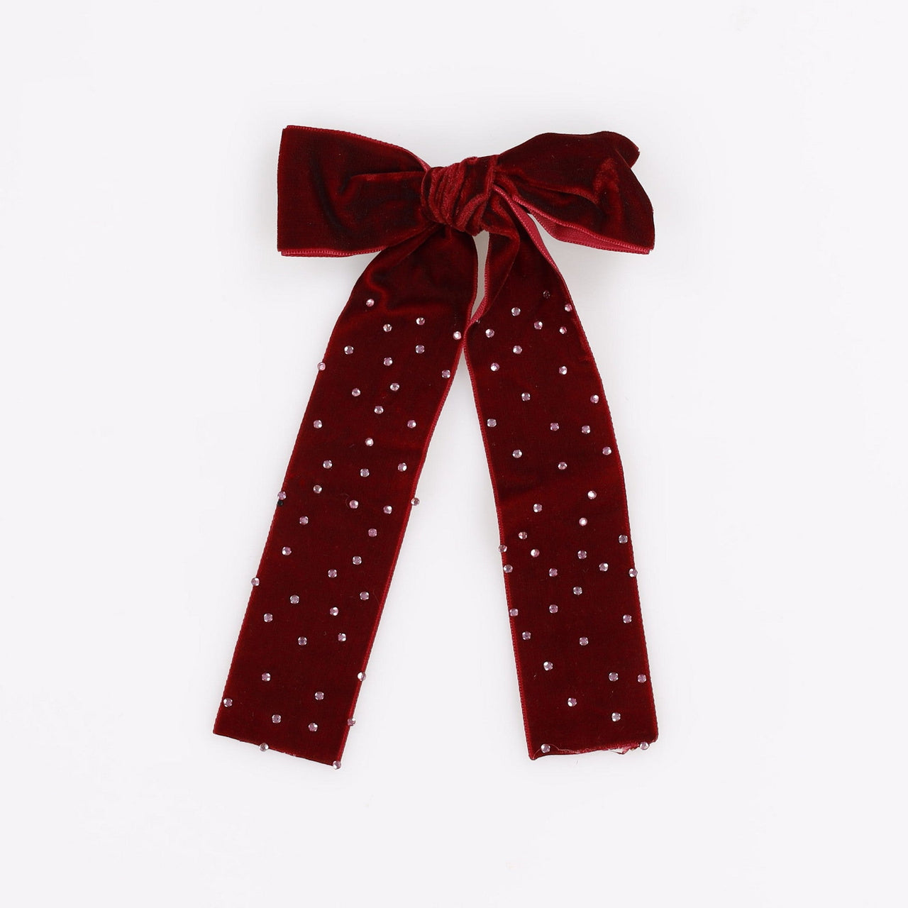 Velvet Zircon Bow Clip - Kidichic