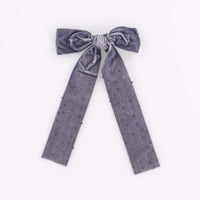 Velvet Zircon Bow Clip - Kidichic