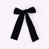 Velvet Zircon Bow Clip - Kidichic