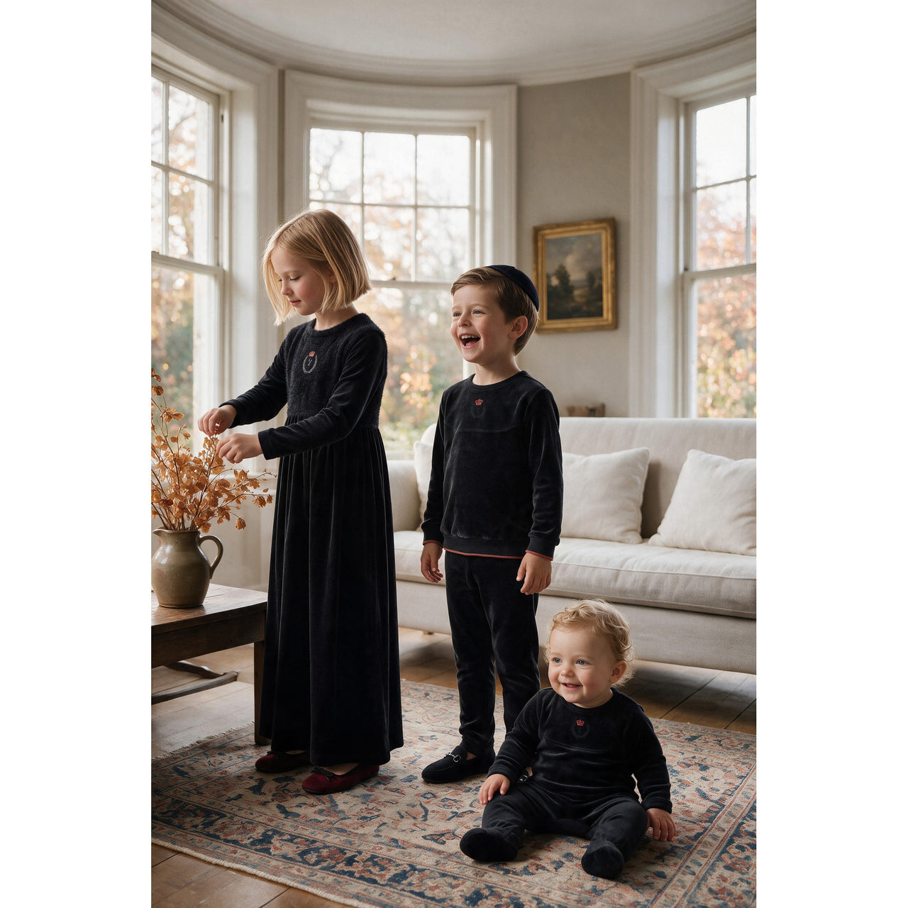 Boys Velvet Knit Robe Set