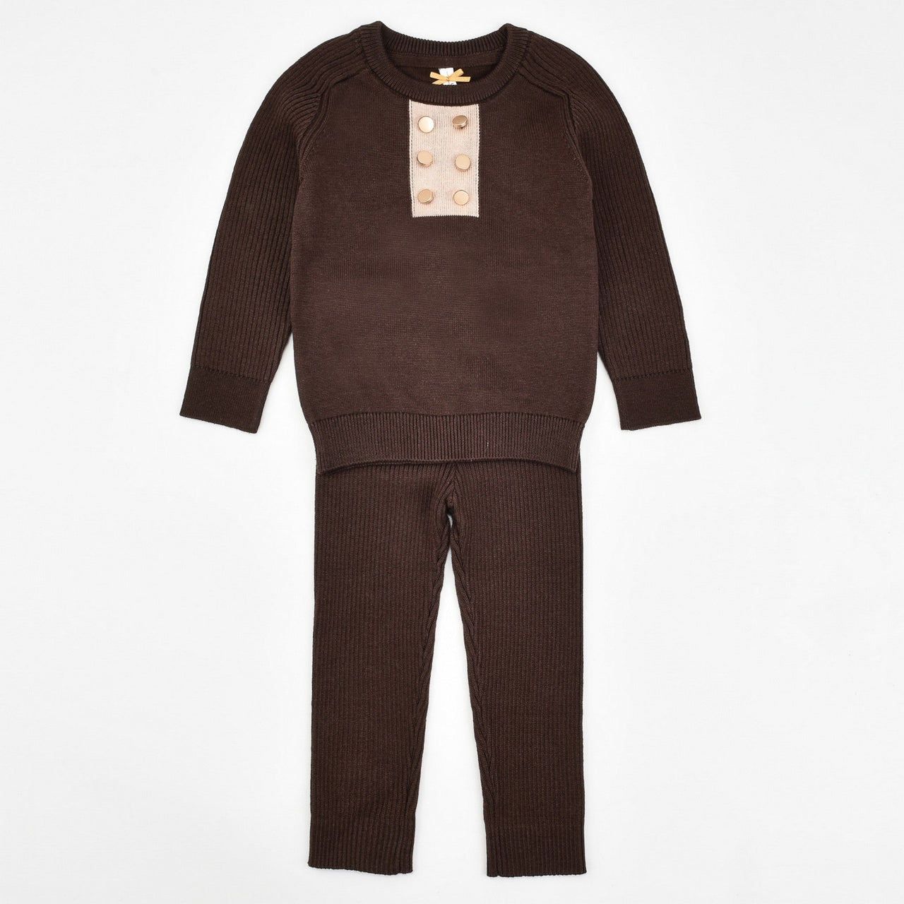Baby Knit Rib Button Set - Kidichic