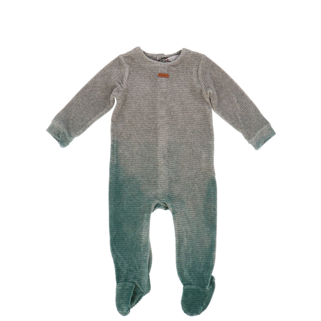 Baby Ribbed Velour Footie - Kidichic