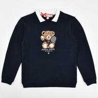 Thumbnail for Bear Sweater With Collar - Kidichic