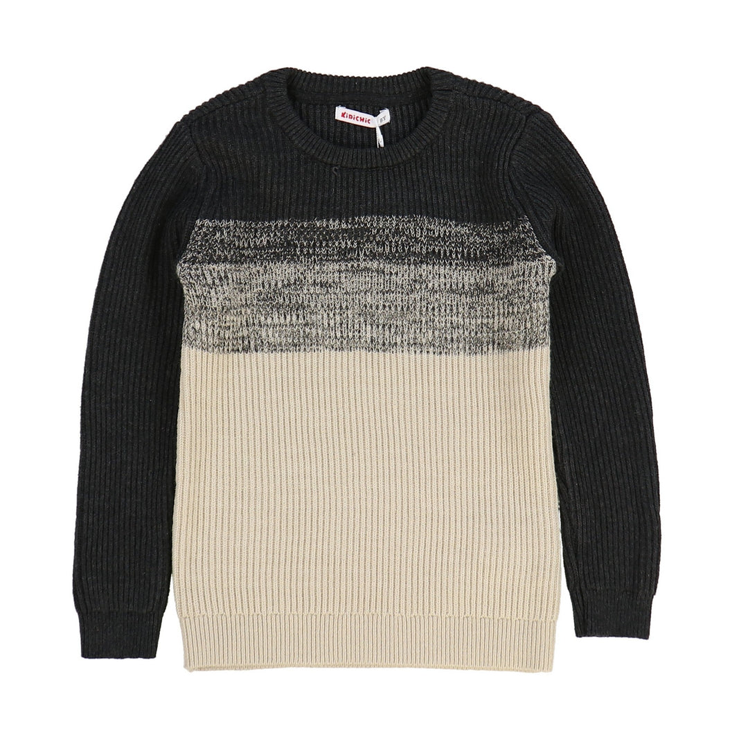 Boys Winter Ombre Ribbed Sweater - Kidichic
