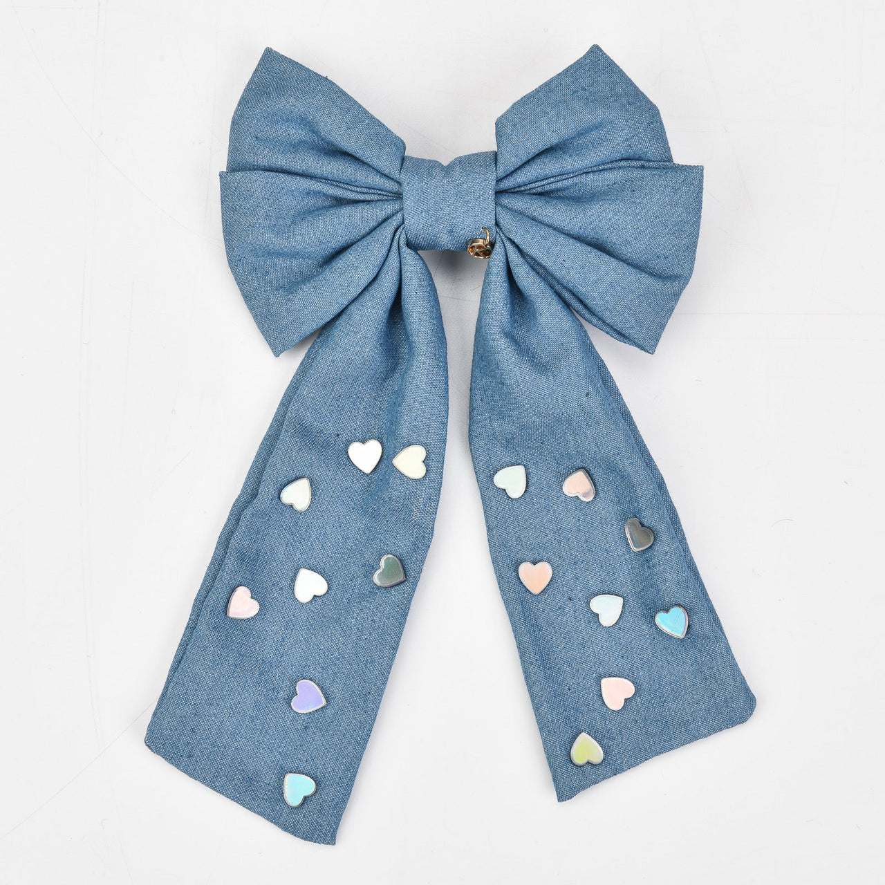 Denim Bow Clip - Kidichic