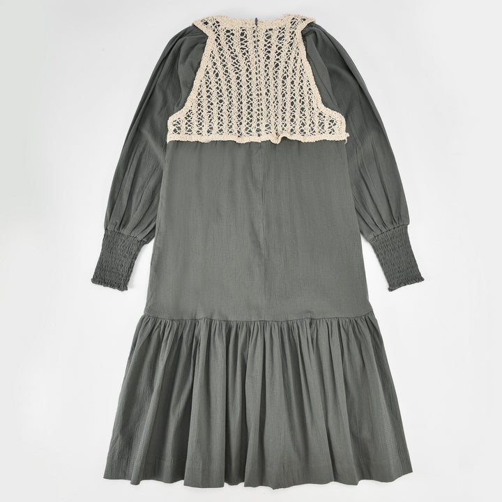 Dress With Crochet Overlay - Kidichic