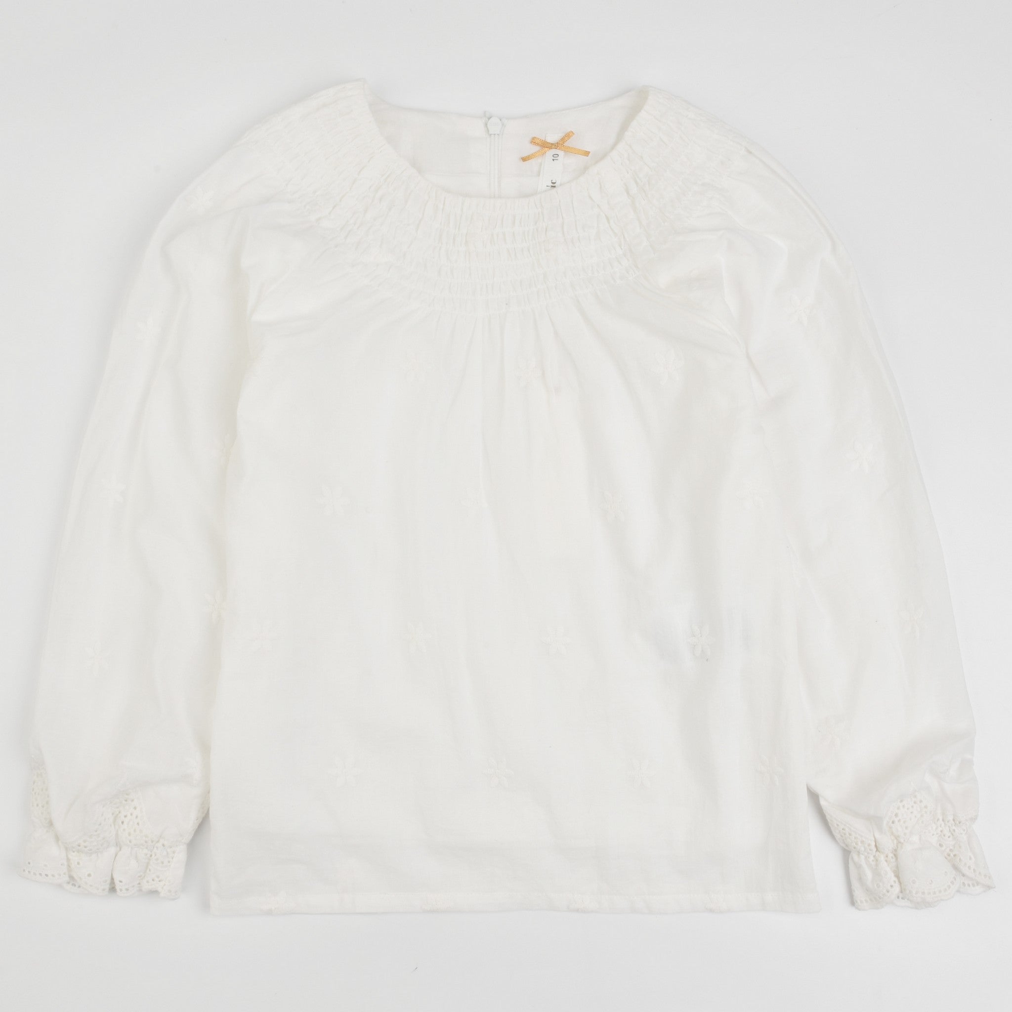 Embroidered Trim Top - Kidichic