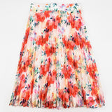Floral Chiffon Pleated Skirt - Kidichic