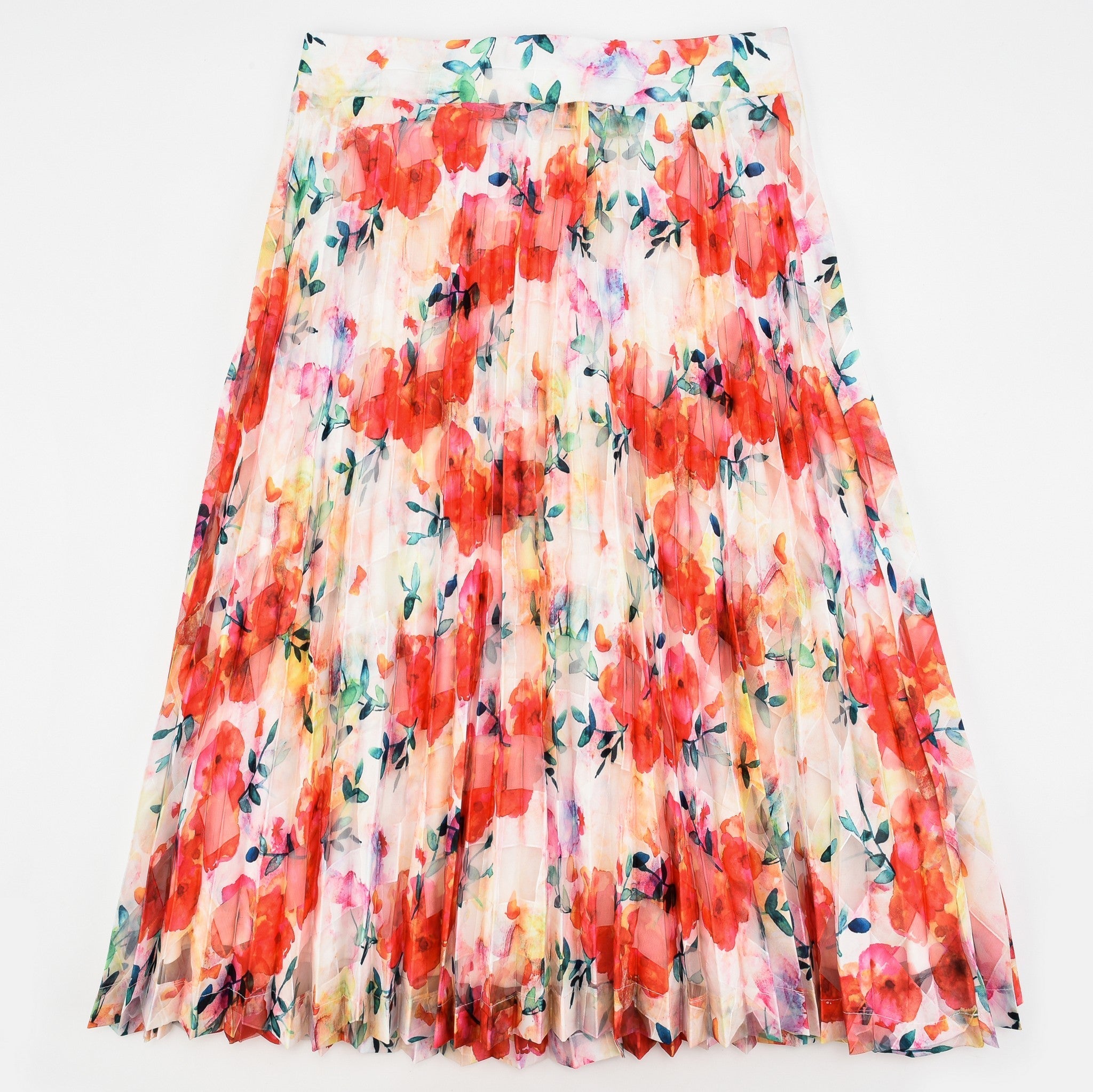 Floral Chiffon Pleated Skirt - Kidichic