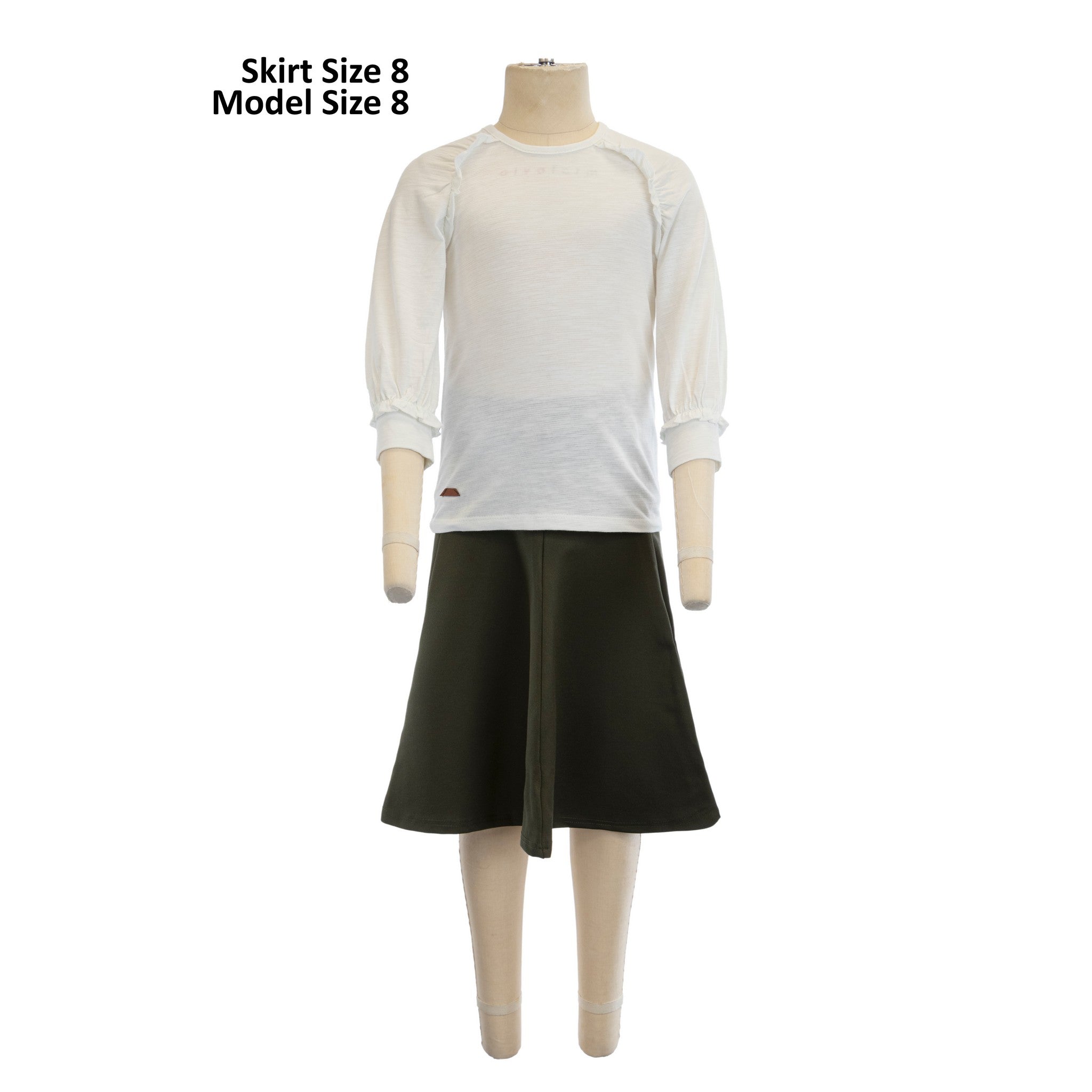 Girls 3/4 Sleeve Ruffle Shirt - Kidichic