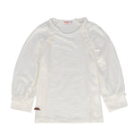 Girls 3/4 Sleeve Ruffle Shirt - Kidichic