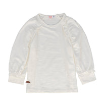 Thumbnail for Girls 3/4 Sleeve Ruffle Shirt - Kidichic