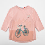Girls Bicycle Print Shirt - Kidichic