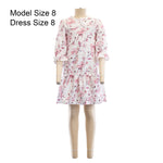Girls Cherry Blossom Ruffle Dress - Kidichic