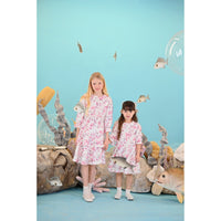 Thumbnail for Girls Cherry Blossom Ruffle Dress - Kidichic