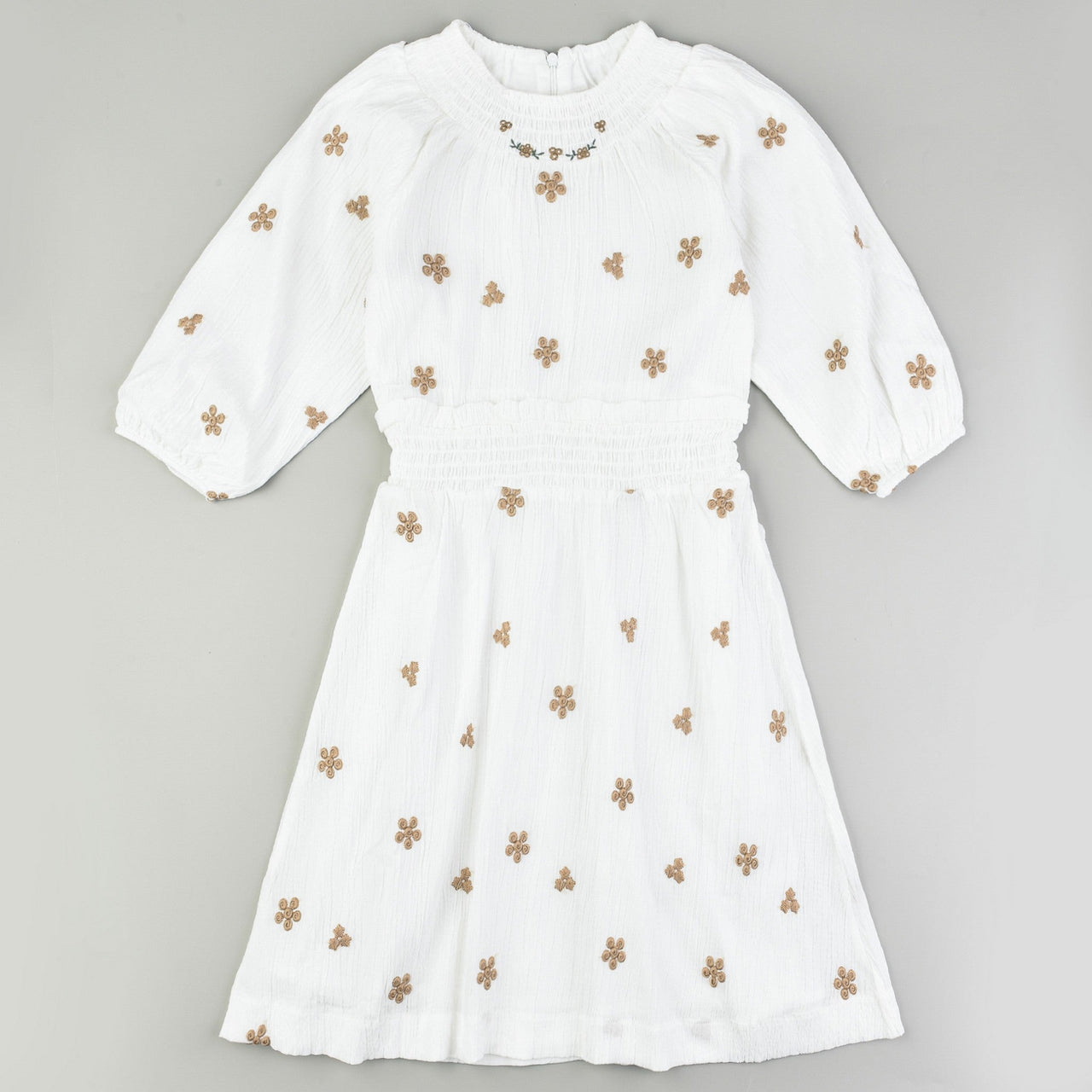 Girls Daisy Smock Waist Dress - Kidichic