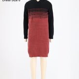 Girls Winter Ombre Ribbed Sweater Dress - Kidichic