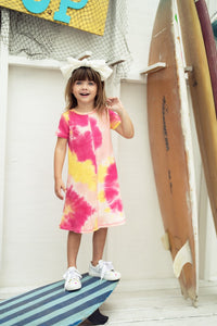 Thumbnail for Hadas Little Girl Tie-Dye Dress - Kidichic