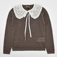 Thumbnail for Lily Crochet Girls Sweater - Kidichic