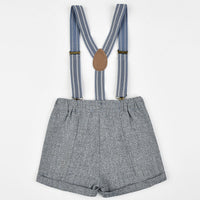 Thumbnail for Linen Suspender Shorts - Kidichic