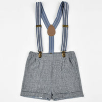 Thumbnail for Linen Suspender Shorts - Kidichic