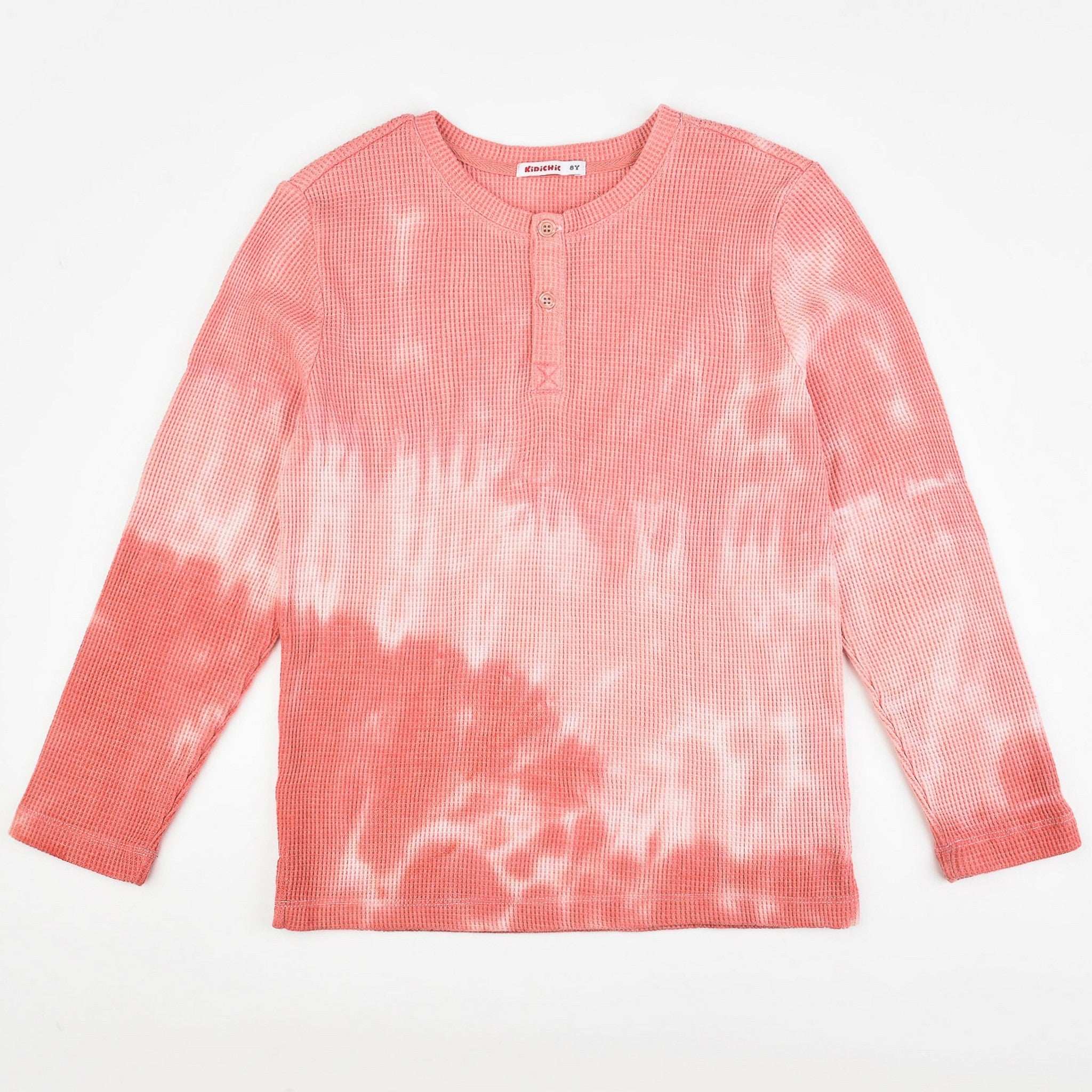 L S Waffle Tie Dye Top Kidichic L S Waffle Tie Dye Top Kidichic