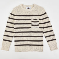 Thumbnail for Melange Boys Striped Rib Knit Sweater - Kidichic