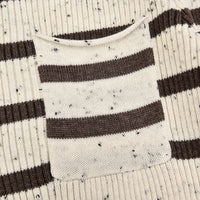 Thumbnail for Melange Boys Striped Rib Knit Sweater - Kidichic
