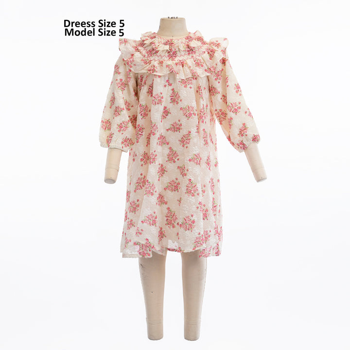 Melange Chiffon Rose Dress - Kidichic