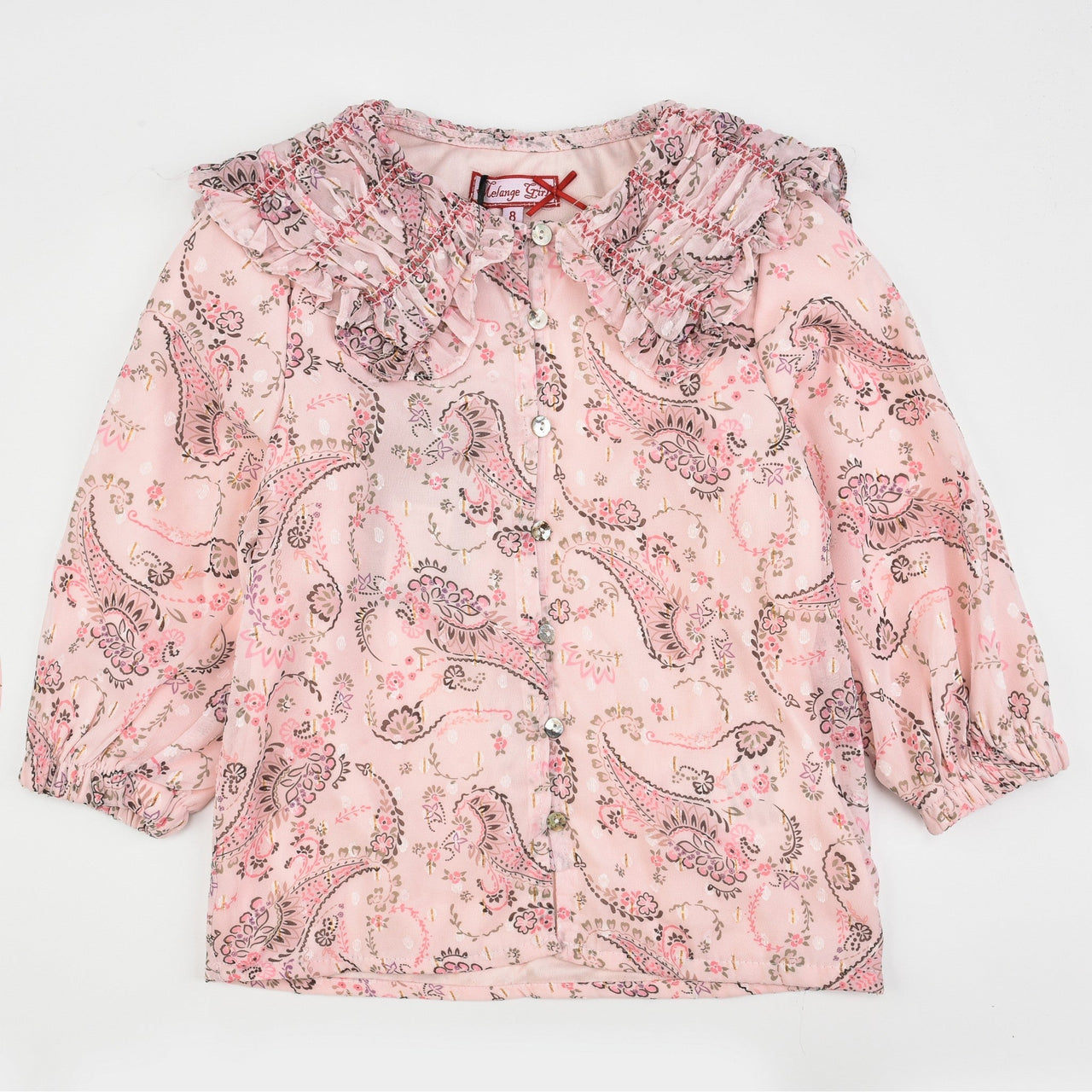 Melange Chiffon Rose Top - Kidichic