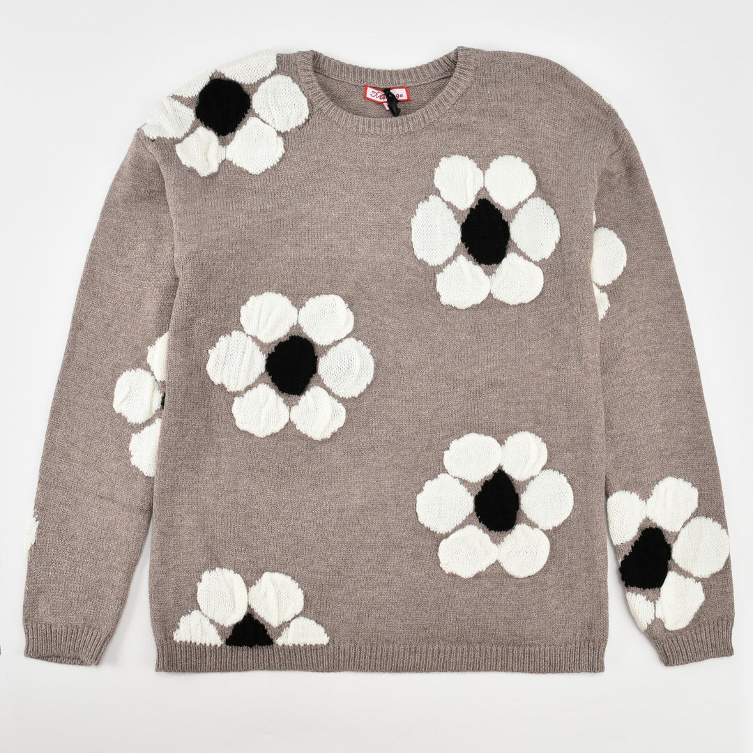 Melange Daisy Winter Sweater - Kidichic