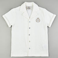 Thumbnail for Melange Emblem Button Shirt - Kidichic