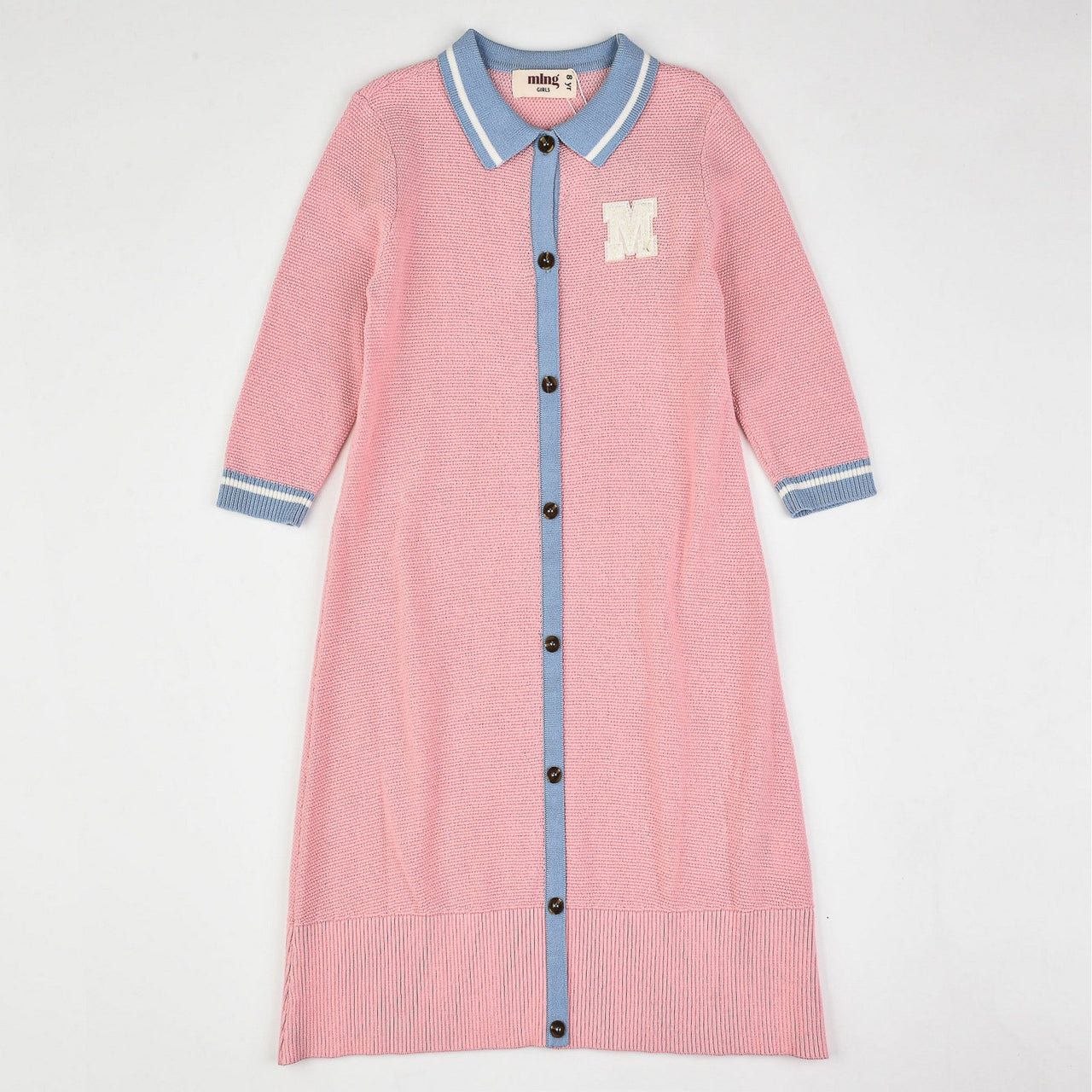 Melange Girls Polo Knit Dress - Kidichic