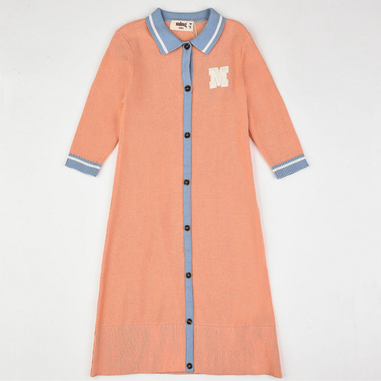 Melange Girls Polo Knit Dress - Kidichic