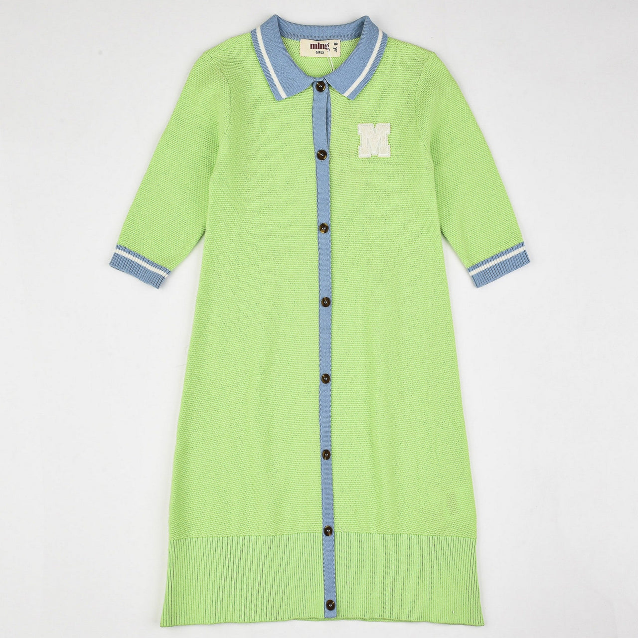 Melange Girls Polo Knit Dress - Kidichic