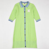 Thumbnail for Melange Girls Polo Knit Dress - Kidichic