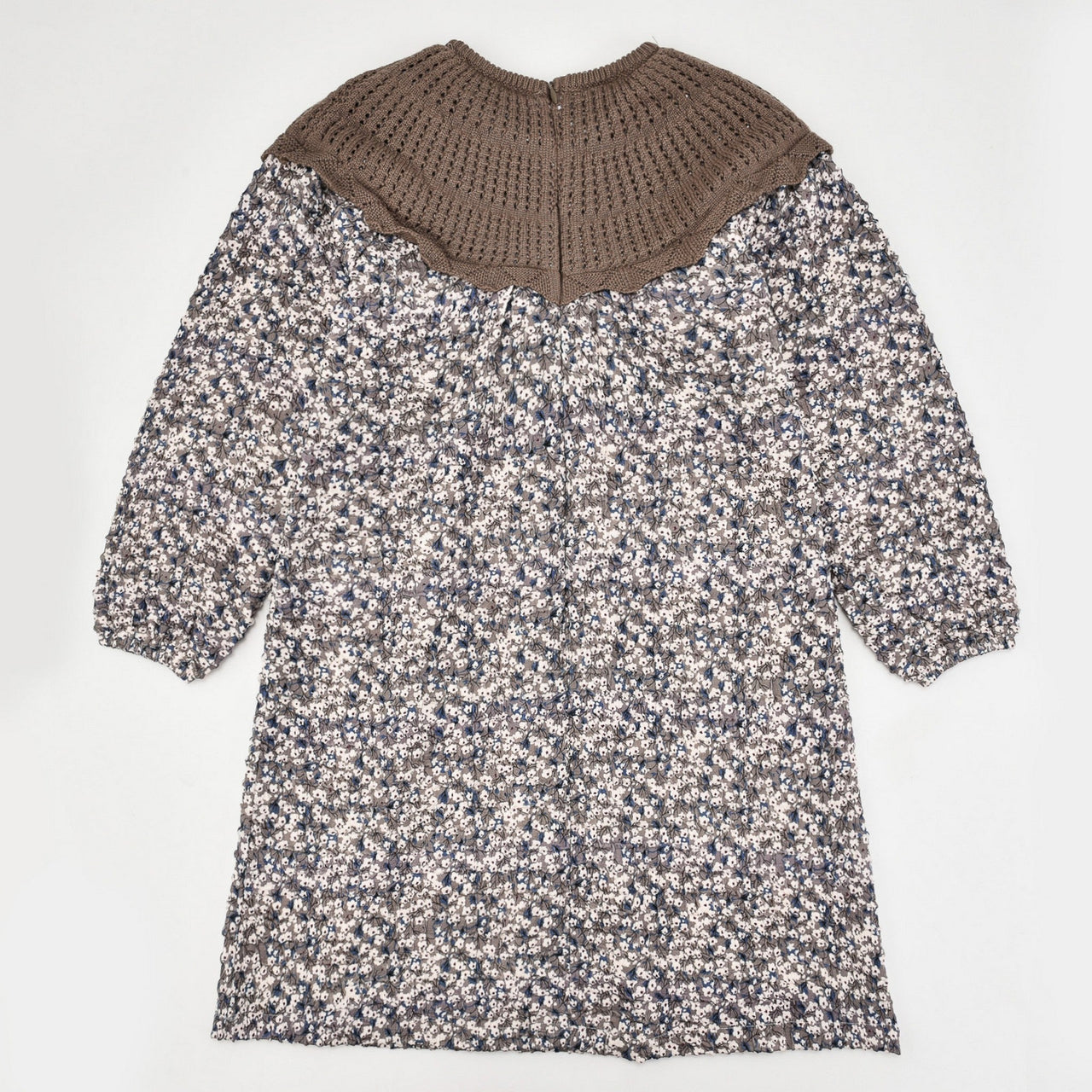 Melange Knit Collar Dress - Kidichic