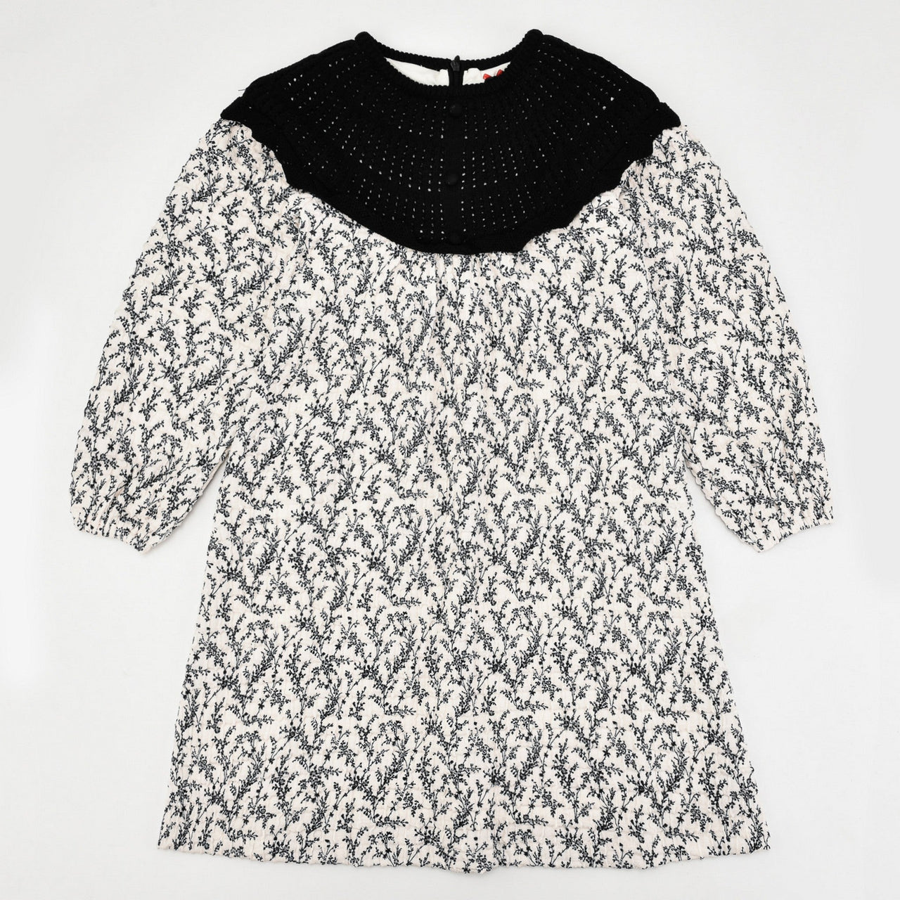 Melange Knit Collar Dress - Kidichic