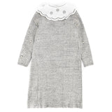 Melange Knit Pearl Dress - Kidichic