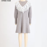 Melange Knit Ruffle Dress - Kidichic