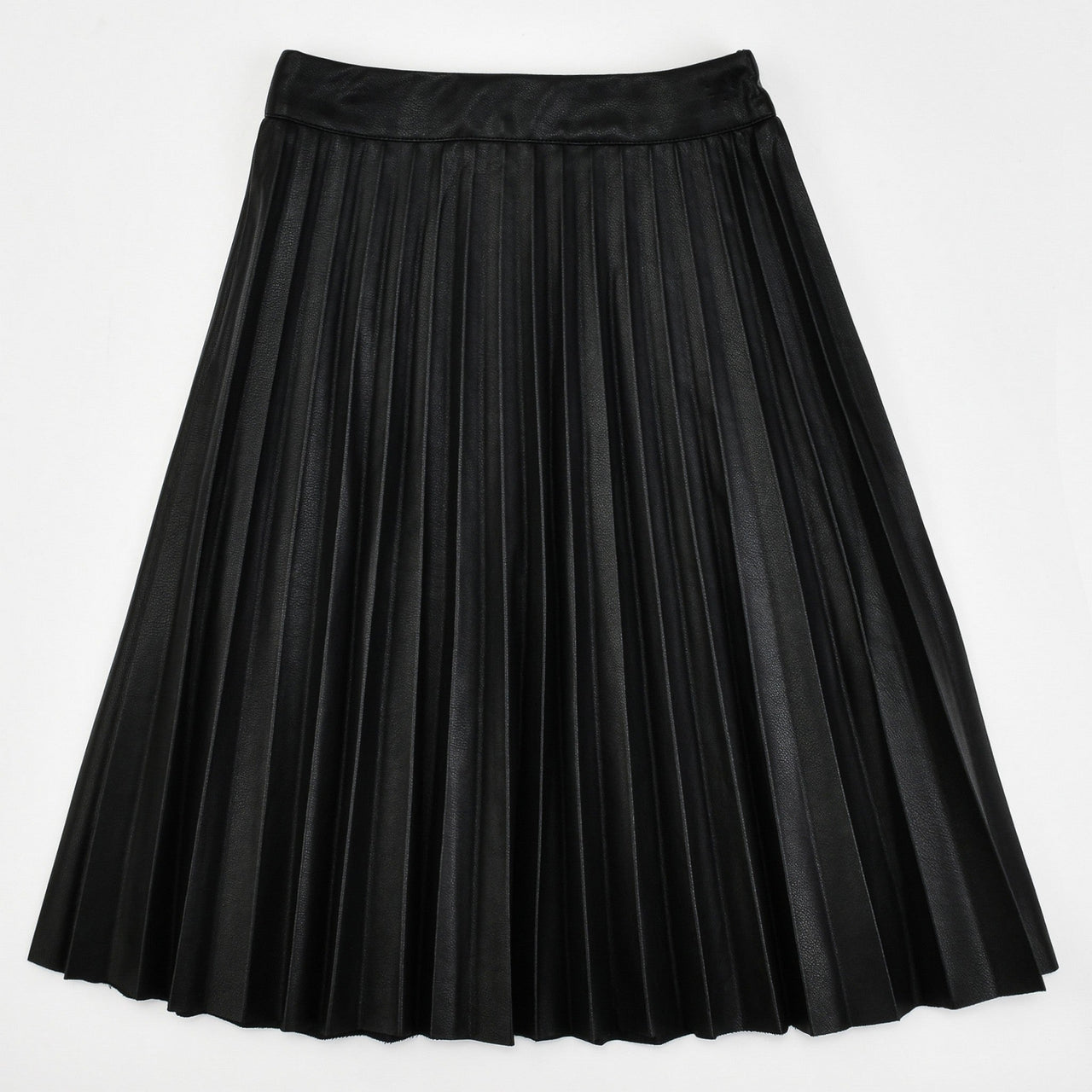 Melange Pleather Pleated Skirt - Kidichic